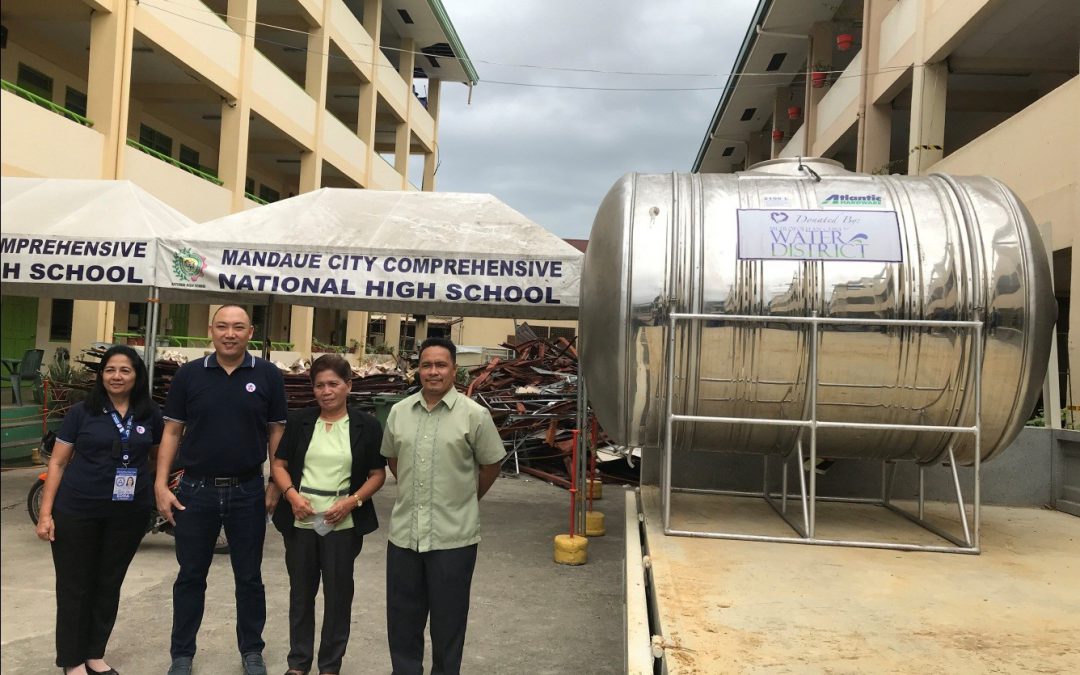 MCWD donates water tank to Mandaue Compre HS