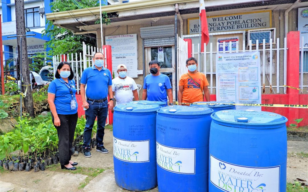 3 barangays get used drums and seedlings from MCWD