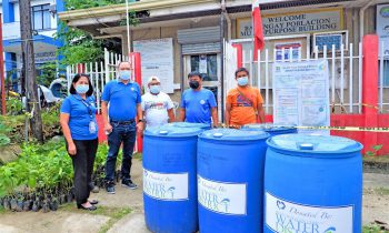 3 barangays get used drums and seedlings from MCWD